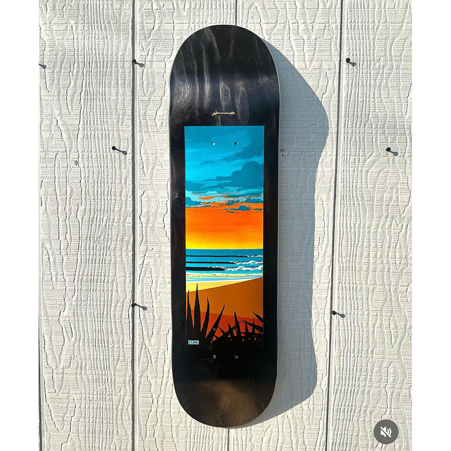 Artist Cameron Calderon Painted Skateboard