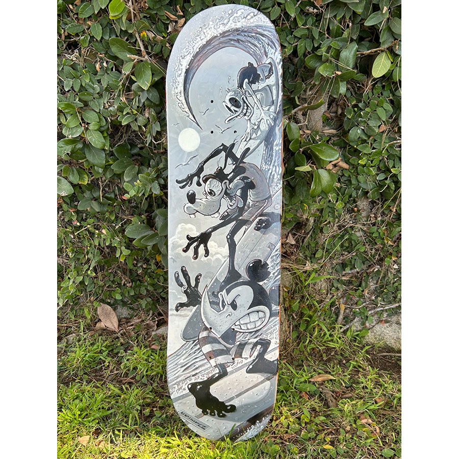 Party Wave Painted Skateboard